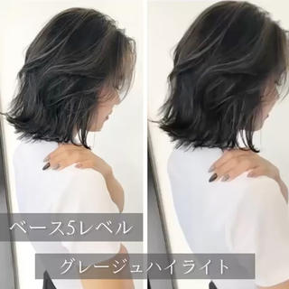 ミディアム カラー レイヤーカット✂️ 艶髪/小田部慎也のヘアスタイル