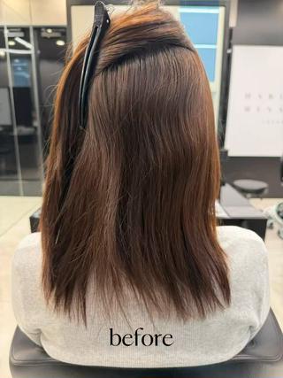 ミディアム 💜ひな💜ブリーチ /透明感/韓国ヘアのヘアスタイル