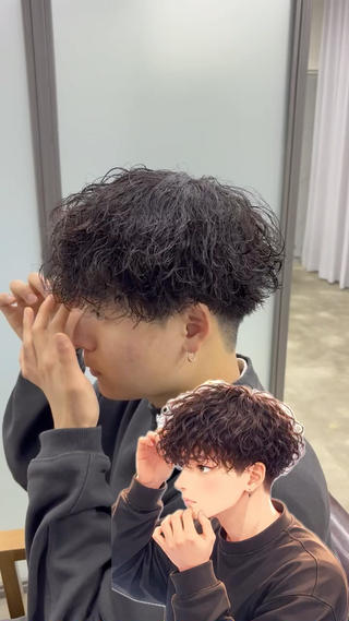 波巻きパーマ 