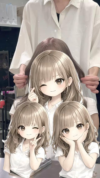 ロング カラー Ryo/小顔ハイレイ ヤー/ミルクティーのヘアスタイル