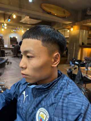 ショート パーマ メンズ メンズ/マッシュ センターパート/悠羽のヘアスタイル