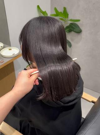 セミロング カラー 似合わせボブ solua上本町のヘアスタイル