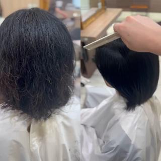 #メンズ縮毛矯正#毛流れ縮毛矯正 