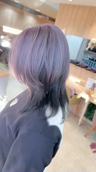 セミロング カラー KENTO 【茨城1の縮毛矯正】のヘアスタイル