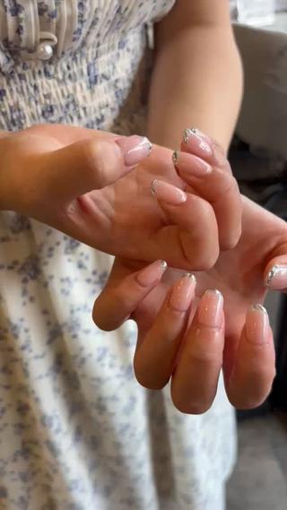Glass French nails