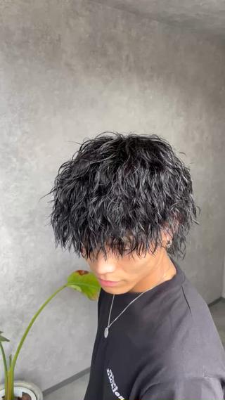 ツイストスパイラル\メンズカット\ツイスパパーマ\マッシュ 