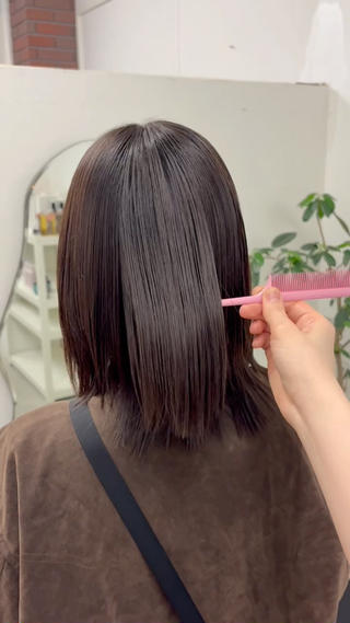 巻ける柔らかい縮毛矯正で自然なストレートに仕上げました!