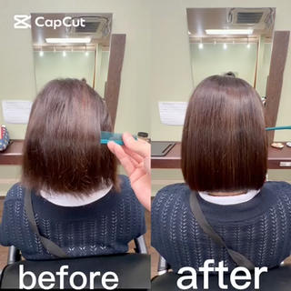 ミディアム 三好 ふみやのヘアスタイル