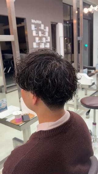 メンズ波巻きパーマ