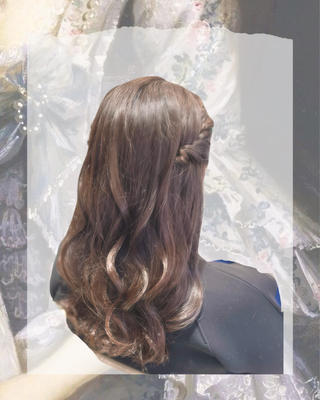 ロング ヘアアレンジ ꧁꒰ঌ奈菜美໒꒱꧂ 箕面美容室のヘアスタイル