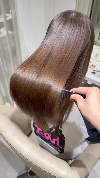 セミロング 福山艶髪|髪質改善| 三宅星哉のヘアスタイル