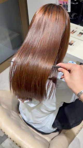 セミロング 福山艶髪|髪質改善| 三宅星哉のヘアスタイル