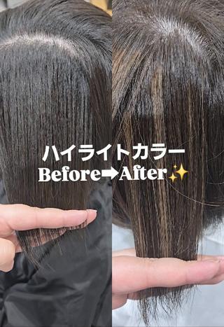 
ハイライトカラーの
BeforeAfter

(動画です) 