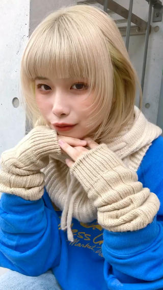 お顔周りのレイヤーカット