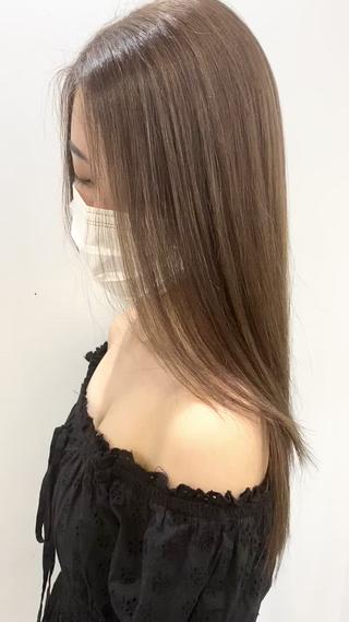 ロング カラー レイヤーカット 赤み消し　店長/大和のヘアスタイル
