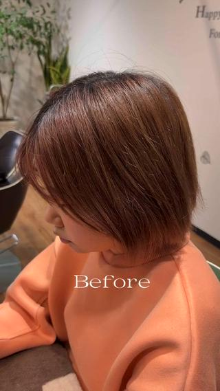 ショート ✨ショート/ボブ 縮毛矯正✨アキラのヘアスタイル