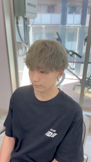 ショート カラー パーマ 博多メンズサロン 田中のヘアスタイル