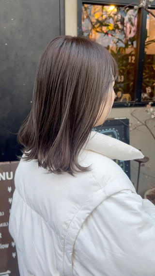 もともとの赤みを生かしたラベンダーグレージュです!
