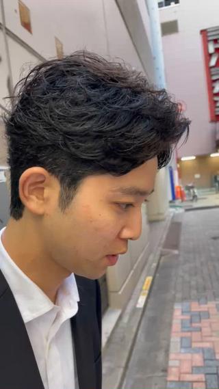 ショート パーマ メンズ 新宿メンズ専門 モテ清潔感パーマ特化のヘアスタイル