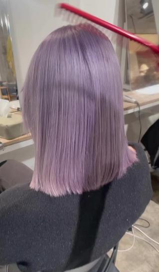 ミディアム カラー ✨艶ブリーチカラー ✨四ノ宮裕己のヘアスタイル