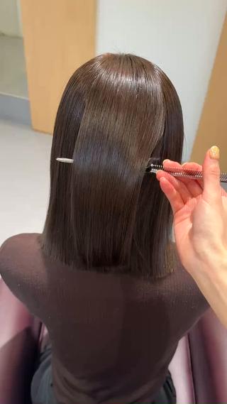ミディアム ️🫧透明感カラー& 髪質改善🎀いさきのヘアスタイル