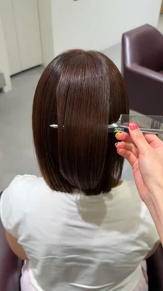 ミディアム ️🫧透明感カラー& 髪質改善🎀いさきのヘアスタイル