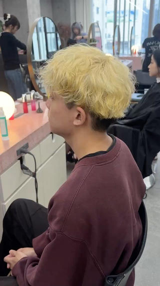 ショート カラー メンズ あずまりんの/メンズ /ブリーチ特化のヘアスタイル