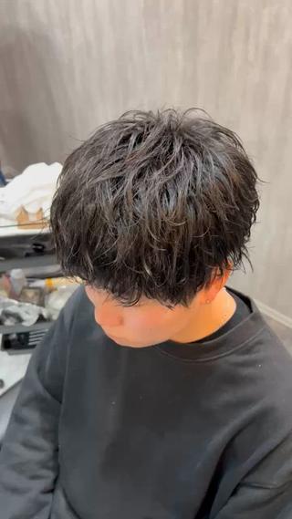 パーマ メンズ メンズ縮毛矯正 細谷碧海のヘアスタイル