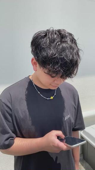 波巻きパーマ