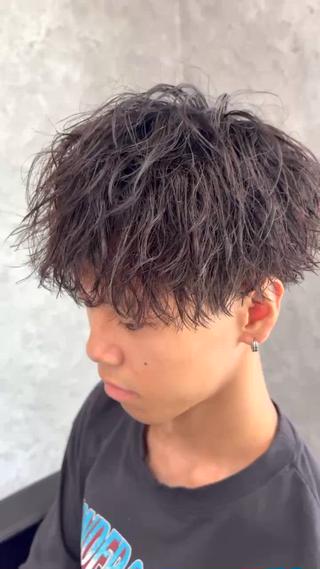 パーマ メンズ ⚡️大宮パーマ特化 美容師⚡️ 真裟斗のヘアスタイル