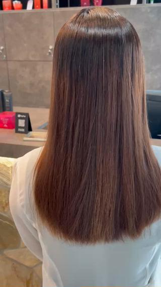 ロング パーマ レイヤー/ハイトーン 艶感/ririkaのヘアスタイル