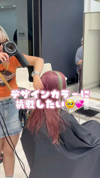 ロング カラー 色落ち綺麗🩰ハイ トーン🎀RINKAのヘアスタイル