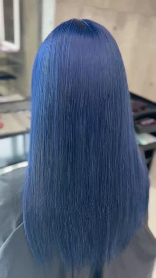 ロング カラー メンズ 推し活×ハイトーン 寒色🫧かずき🫧のヘアスタイル