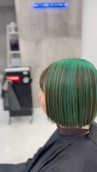 ショート カラー メンズ 推しカラー🌈青、紫 デザイン💎かずきのヘアスタイル