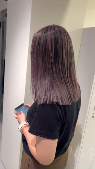 ロング カラー ケアブリーチ 若杉圭大のヘアスタイル