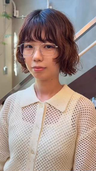 顔まわりレイヤー
ボブパーマ