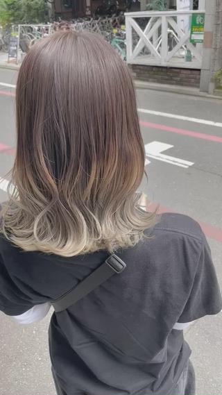 ミディアム カラー ヘアアレンジ 川内 政人のヘアスタイル