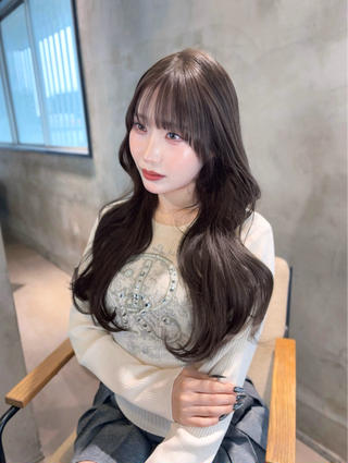 前から見て可愛い大人韓国ヘア 