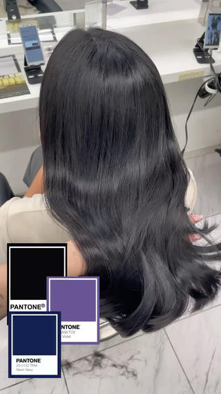 ロング 🖤暗髪 | 艶髪 ｜透明感カラー　ゆりのヘアスタイル