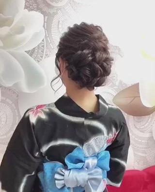 浴衣着付け+ヘアメイク