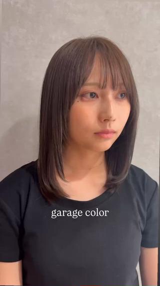 セミロング カラー 💎寒色特化💎 透明感カラーみきのヘアスタイル