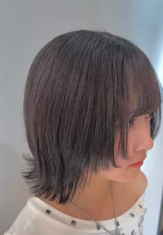 セミロング カラー 💎寒色特化💎 透明感カラーみきのヘアスタイル