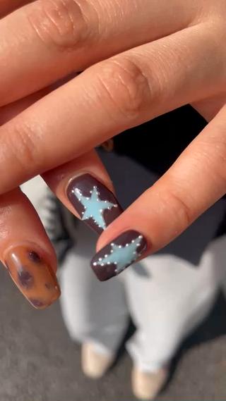 #フルデザイン#韓国ネイル#y2kネイル#レオパードネイル#海外ネイル#フレンチネイル#フィルイン#miinail#ミーネイル