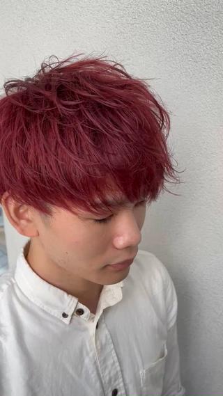 ショート カラー パーマ メンズ メンズサロン LiGKAITO🦖のヘアスタイル