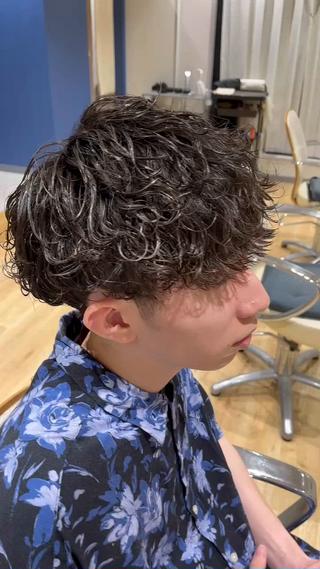 ショート パーマ メンズ メンズサロン LiGKAITO🦖のヘアスタイル