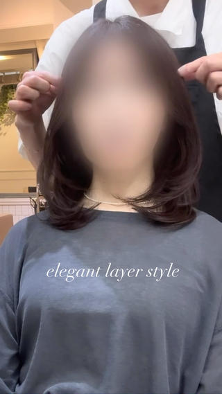 ミディアム カラー 銀座店長🌟 片山雄太のヘアスタイル