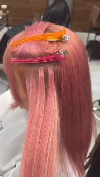 before→after
カラー・エクステでロングへ
