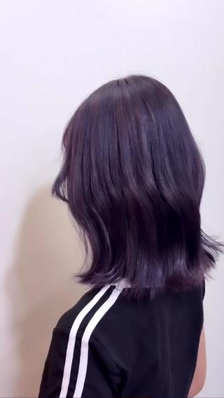 ショート カラー ここね/暗髪/ 縮毛矯正/モデル募集のヘアスタイル