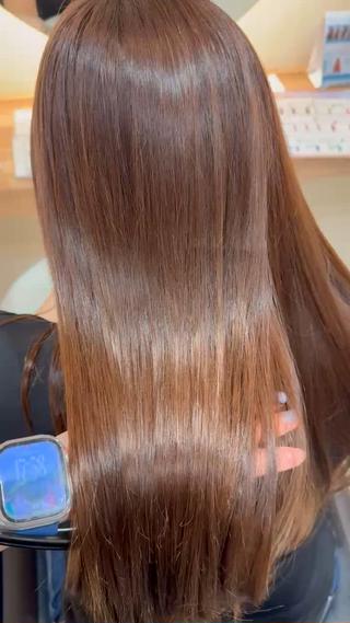ワンカラーとトリートメントだけでこれだけ艶髪に