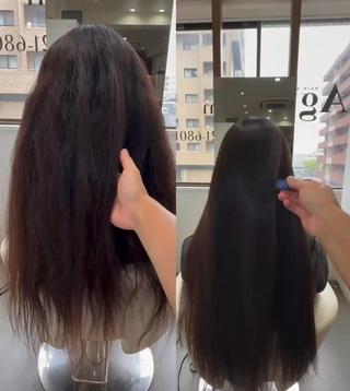 ロング 安積 秀則のヘアスタイル